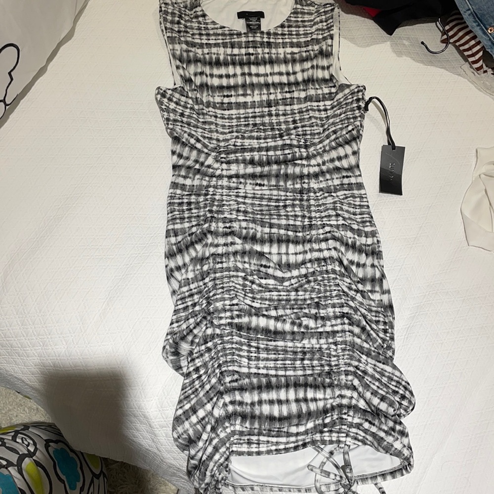 H:ours printed tie up adjustable dress size small